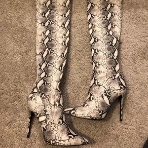Snakeskin boots